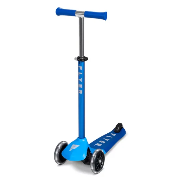 3 Wheel Scooter, Flyer Glider Pro with Light Up Wheels, Blue, Ride On Toys for Kids 5-12 Years Old, for Outdoor Riding