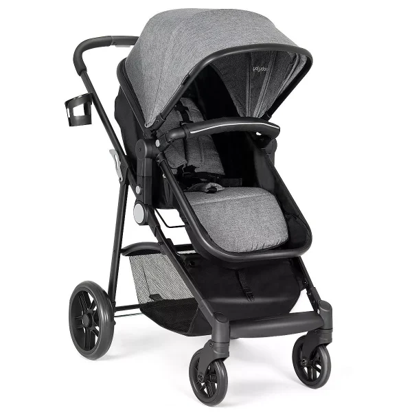 2 In 1 Foldable Baby Stroller Kids Travel Newborn Infant Buggy Pushchair Gray
